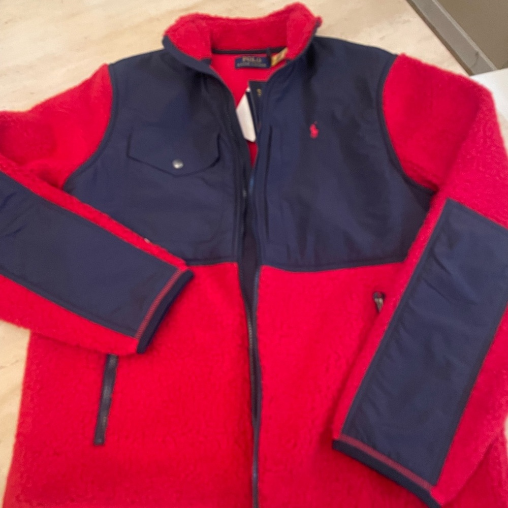 R/L Polo Boys Sheering Coat NWT